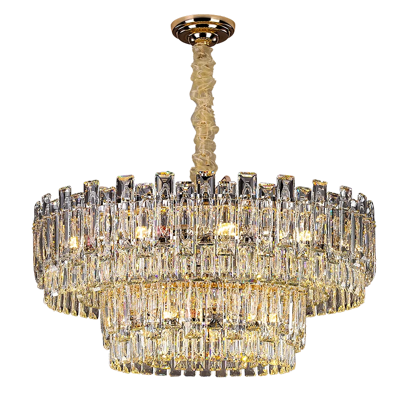 Axyaa Crystal Chandelier: Modern Luxury for Living & Dining Spaces