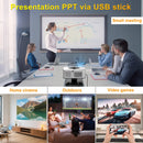 Axyaa 4K Android12 WiFi 6 Home Theater Projector 40000 Lumens Full HD 3D HDR10