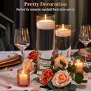 Clear Glass Cylinder Vases 12 Inch Tall for Centerpieces, Wedding Decor, or Floating Candles by Axyaa