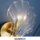 Axyaa Nordic Glass Shell Wall Lamp E14 Bedroom Living Room Corridor Light