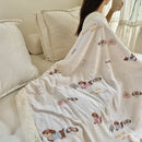 Axyaa Cartoon Print Lambs Wool Blanket: Soft and Cozy Throws for Sofa, Office, and Naps