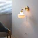 Axyaa LED Glass Wall Lamp Clear Amber Modern Nordic Design E27 Bathroom Light