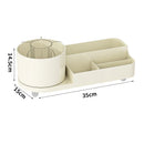 Axyaa Large Makeup Organizer: 360° Rotating Capacity for Vanity, Bathroom, Desk Storage