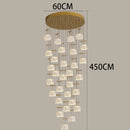 Axyaa Crystal Chandelier Stair Pendant Light Living Room Interior Lighting