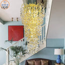 Axyaa Crystal Chandelier Set for Living & Dining Rooms with Grand Staircase Accents