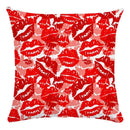 Axyaa Red Lips Pattern Pillowcase — Colorful Home Decor
