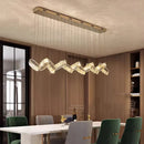 Axyaa Crystal Chandelier Stair Pendant Lamp Living Room Pendant Lights Interior Lighting