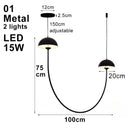 Axyaa Modern Curved Mushroom Pendant Light - Nordic Minimalist Designer Fixture