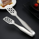 Axyaa Stainless Steel BBQ Tongs No-slip Grill Clips Steak Clamps Kitchen Accessories