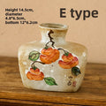 Axyaa Hand-Painted Persimmon Hydroponic Flower Vase for Entrance, Living Room, TV Cabinet