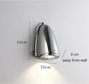 Axyaa Aluminum Spot Wall Lamp Silver Electroplating Sconce Light LED Store Decoration