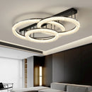 Axyaa Black Chandelier Round Ceiling Light Modern Elegant Pendant Lamp LED Lighting