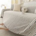 Axyaa Jacquard Boho Style Velvet Sofa Cover Armchair Protector Vintage Blanket