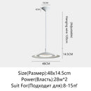 Axyaa Modern White LED Pendant Chandelier for Dining Room & Kitchen