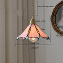 Axyaa Colorful Glass Copper LED Pendant Lights for Kitchen Bedroom Living Room