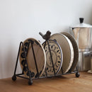 Axya Metal Birdie Bookshelf Dish Organizer for Home Storage & Decoration