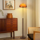 French Vintage Walnut Floor Lamp by Axyaa for Bedside & Living Room