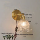 Axyaa Vintage Clear Glass Wall Lamp Sconce, Up Down Rotate LED Lights