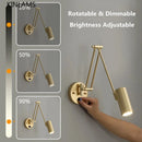 Axya Dimmable Wall Lamp Telescopic Swing Arm Modern Wall Light