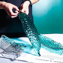 Axyaa Retro Glass Fruit Plate: Creative Hammer Pattern, Light Luxury Design