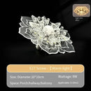 Axyaa Crystal Flower Chandelier LED Ceiling Light for Bedroom Hallway Living Room