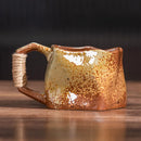 Axyaa Irregular Rope Ceramic Coffee Cup Set Retro Japanese Style Tea Mug