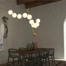 Axyaa Glass Pendant Light: Nordic Style Hanging Lamp with Modern Sphere Design