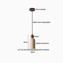 Axyaa Stone Ball LED Pendant Light Yellow Travertine Minimalist Wabi Sabi Hanglamp