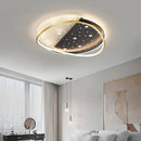 Axyaa LED Ceiling Light Black/Gold Remote Control Modern Home Lighting Fixtures
