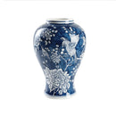 Axyaa Blue & White Porcelain Ceramic Vase - Chinese Retro Flower Pot & Arrangement Accessory
