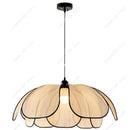 Axyaa Petal Pendant Light: Modern Fabric Ceiling Lamp with Tricolored E27 Bulb