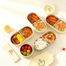 Axyaa Stainless Steel Insulated Lunch Box for Kids - Leak Proof Divided Container