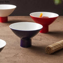 Axyaa Ceramic High Leg Dessert Bowl - Specialty Tableware for Molecular Cuisine
