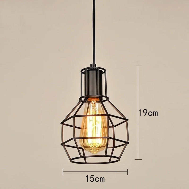 Axyaa Industrial Iron Pendant Light for Dining Room & Kitchen