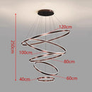 Axyaa Modern Stair Chandelier Pendant LED Ceiling Light for Living Room