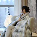 Axyaa Gold Mink Fleece Blanket - Anti-Static, Warm & Luxurious