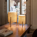Axyaa Wood Fabric Floor Lamp Japanese Country Style Home Decor