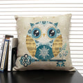 Axyaa Mermaid Linen Cushion Cover for Living Room Sofa Decoration