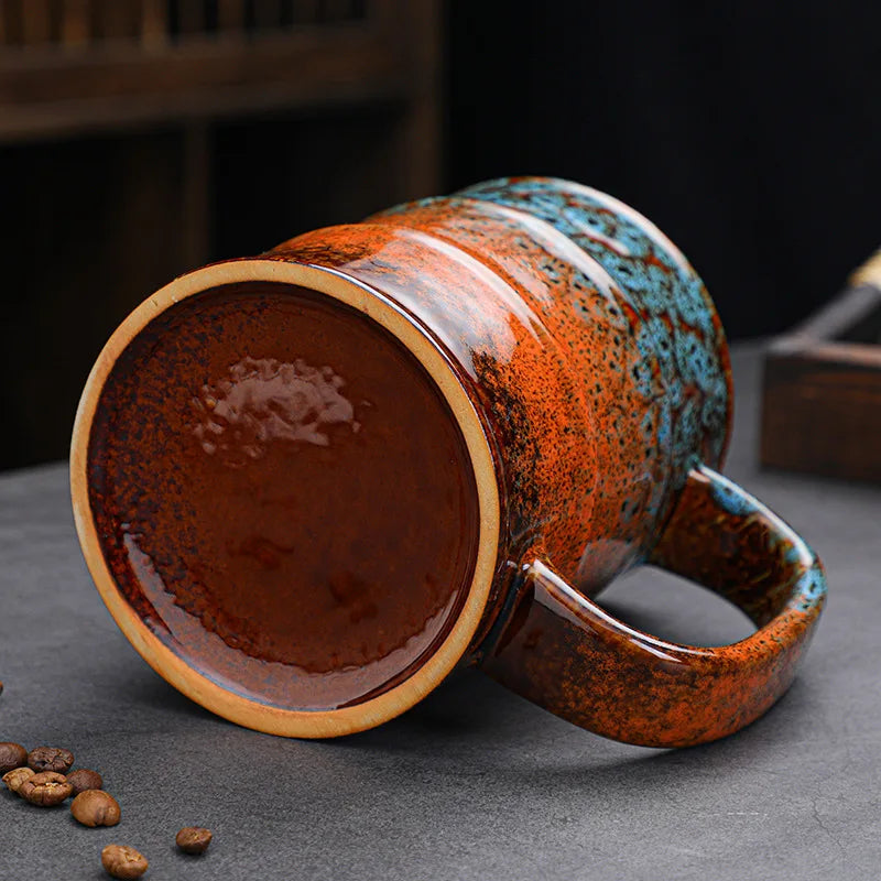 Axyaa Ceramic Oil Drum Coffee Mug - Large Capacity, Durable Drinkware for Home & Office