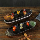 Axyaa Ceramic Leaf Plate Set for Sushi, Sashimi, Hot Pot, Barbecue - Japanese Tableware