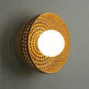 Axyaa Rattan Wall Lamps LED Modern Lighting Fixture for Home Restaurant Bedroom