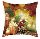 Axyaa Christmas Bells & Gifts Decor Pillow Cover for Sofa, Bedroom, Car