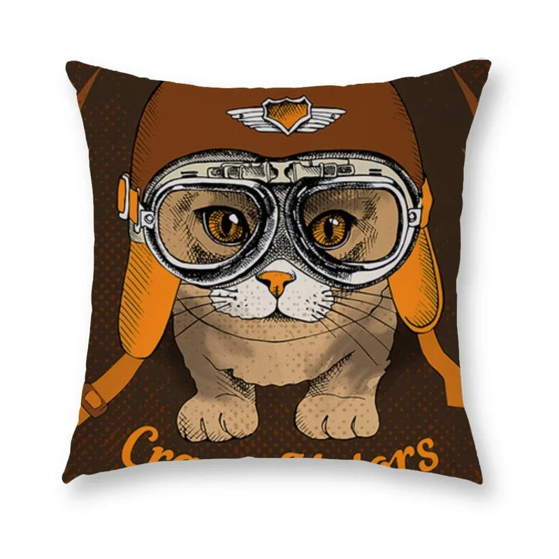Axyaa Cartoon Dog Cushion Cover - Decorative Pillowcase for Home and Car - 45*45cm