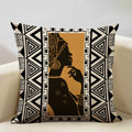 Axyaa Geometric Sofa Cushion Cover 45x45cm Linen Double-sided Print