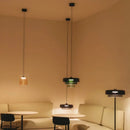 Axyaa Glass Pendant Lamp Minimalist LED Chandelier for Dining Room & Cafe