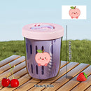 Axyaa Double Wall Salad Cup with Fork, Handle & Leak Proof Design