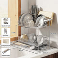 Axyaa Dish Drying Rack with Drainboard and Utensil Holder for Kitchen Counter