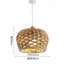 Axyaa Wabi Sabi Pendant Lights: Elegant Rattan Hanging Lamps for Bar Table, Living Room, and Restaurant
