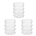 Axyaa Wave Vintage Glass Cups Set for Cold Drinks, Milk, Juice, Champagne