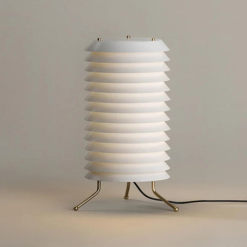 Axyaa Nordic Designer White Floor Lamp - Medieval Style Standing Lamp